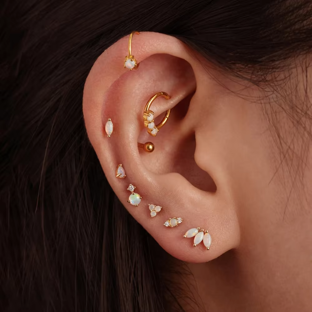 Opal Studs - 1 Pair