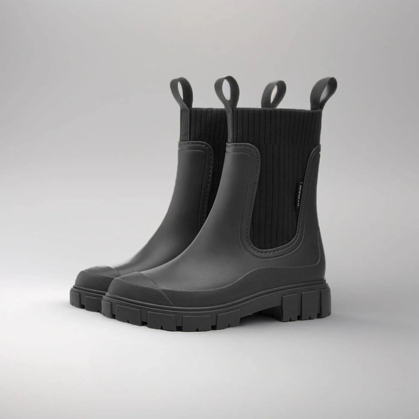 UN3D. SOLE SWITCHING BOOTS 37 ブラック Velo Rain Ankle Boots – Solenee