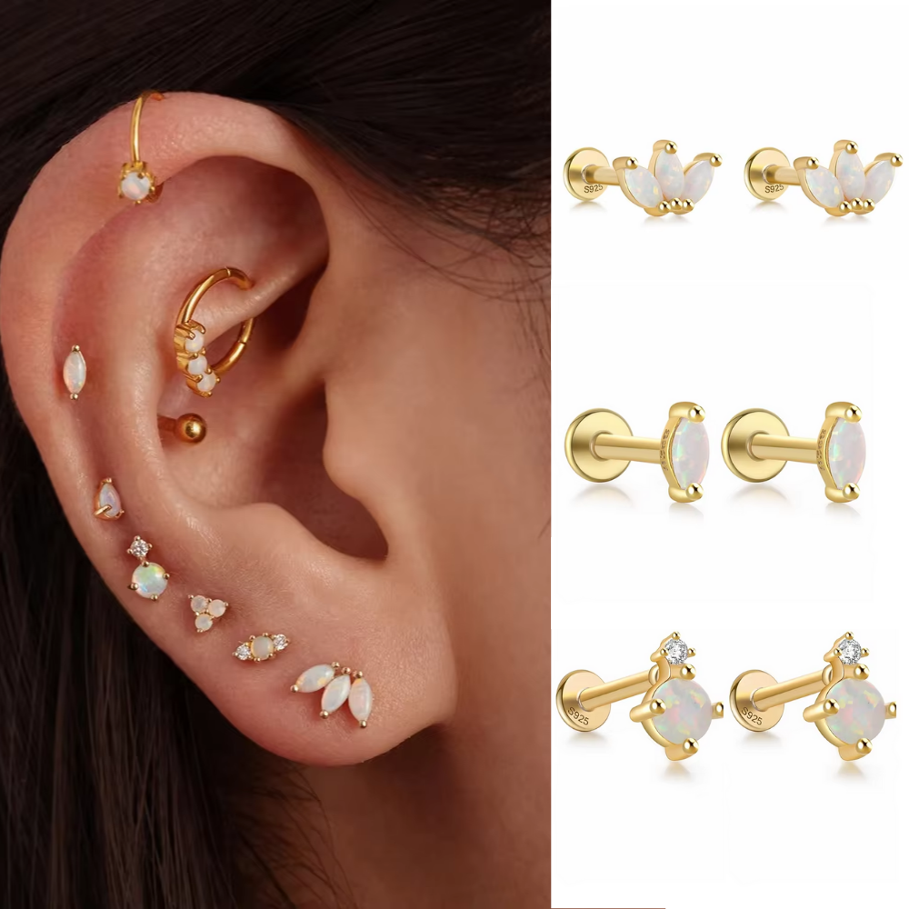 Opal Studs - 1 Pair