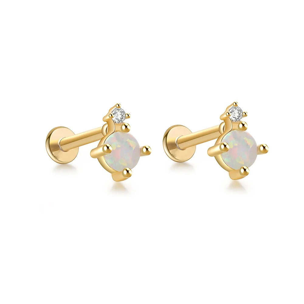 Opal Studs - 1 Pair