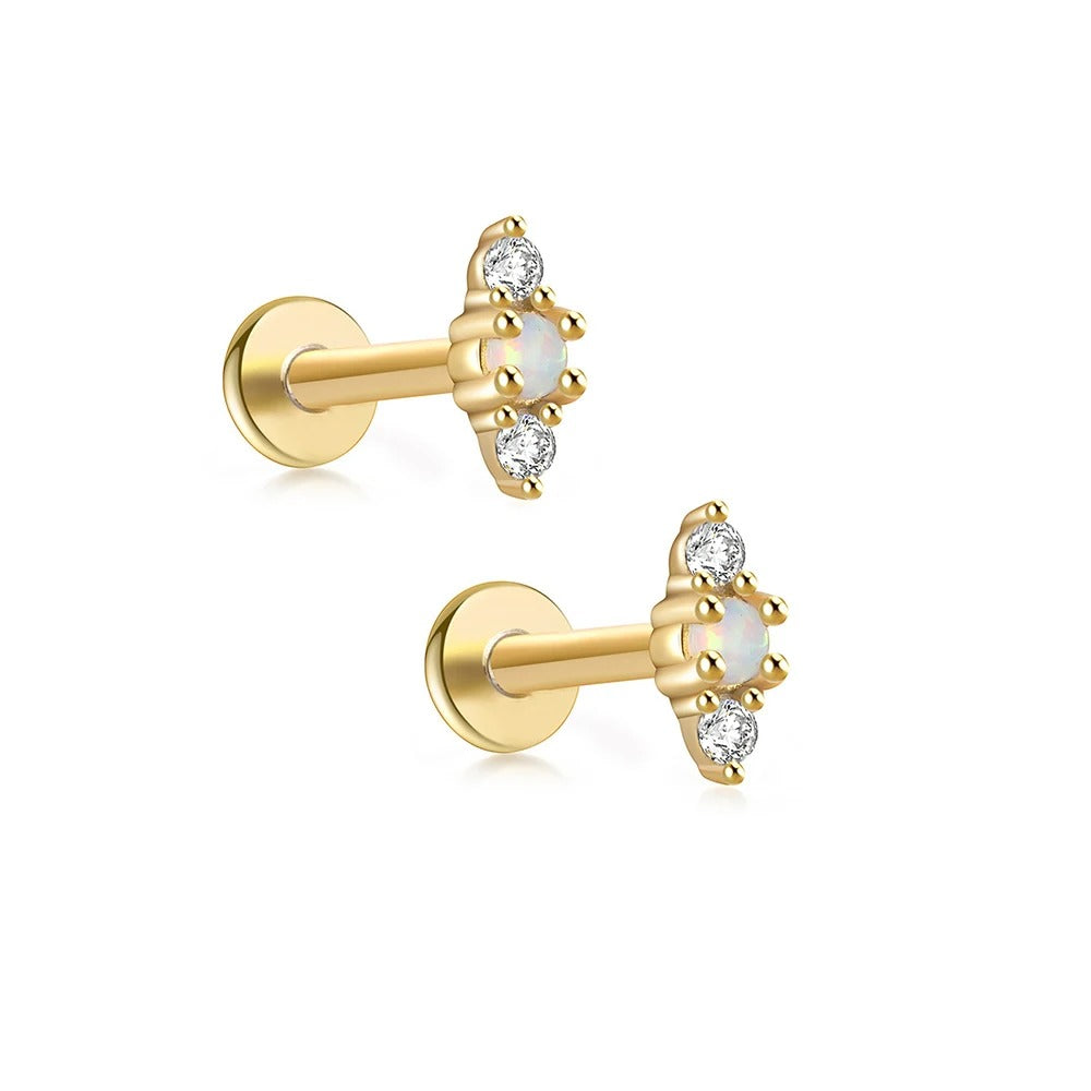 Opal Studs - 1 Pair