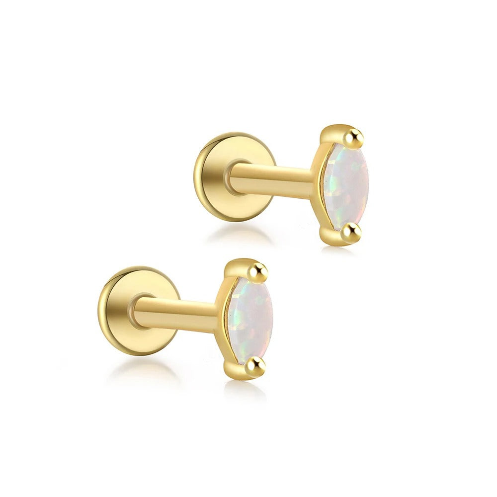 Opal Studs - 1 Pair