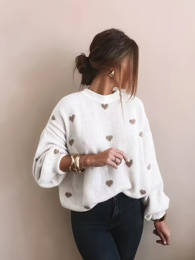 Sophie Heart Knit Sweater