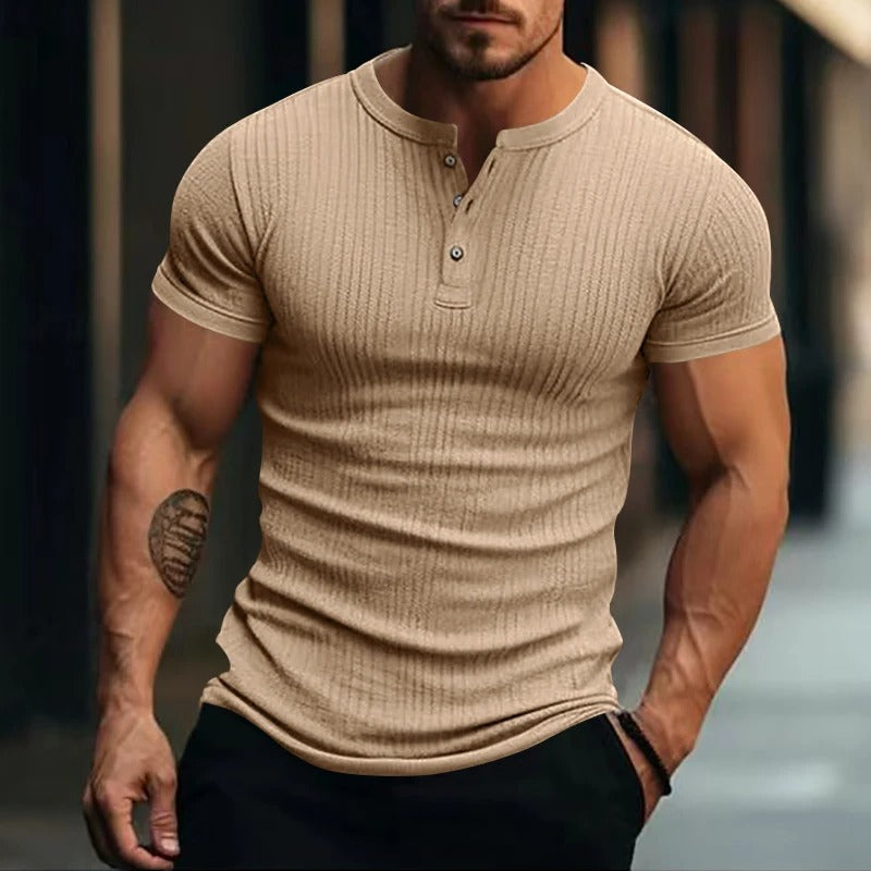 Henley Textured Tee