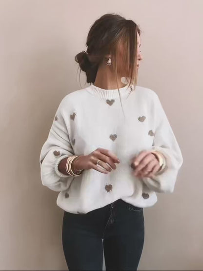Sophie Heart Knit Sweater